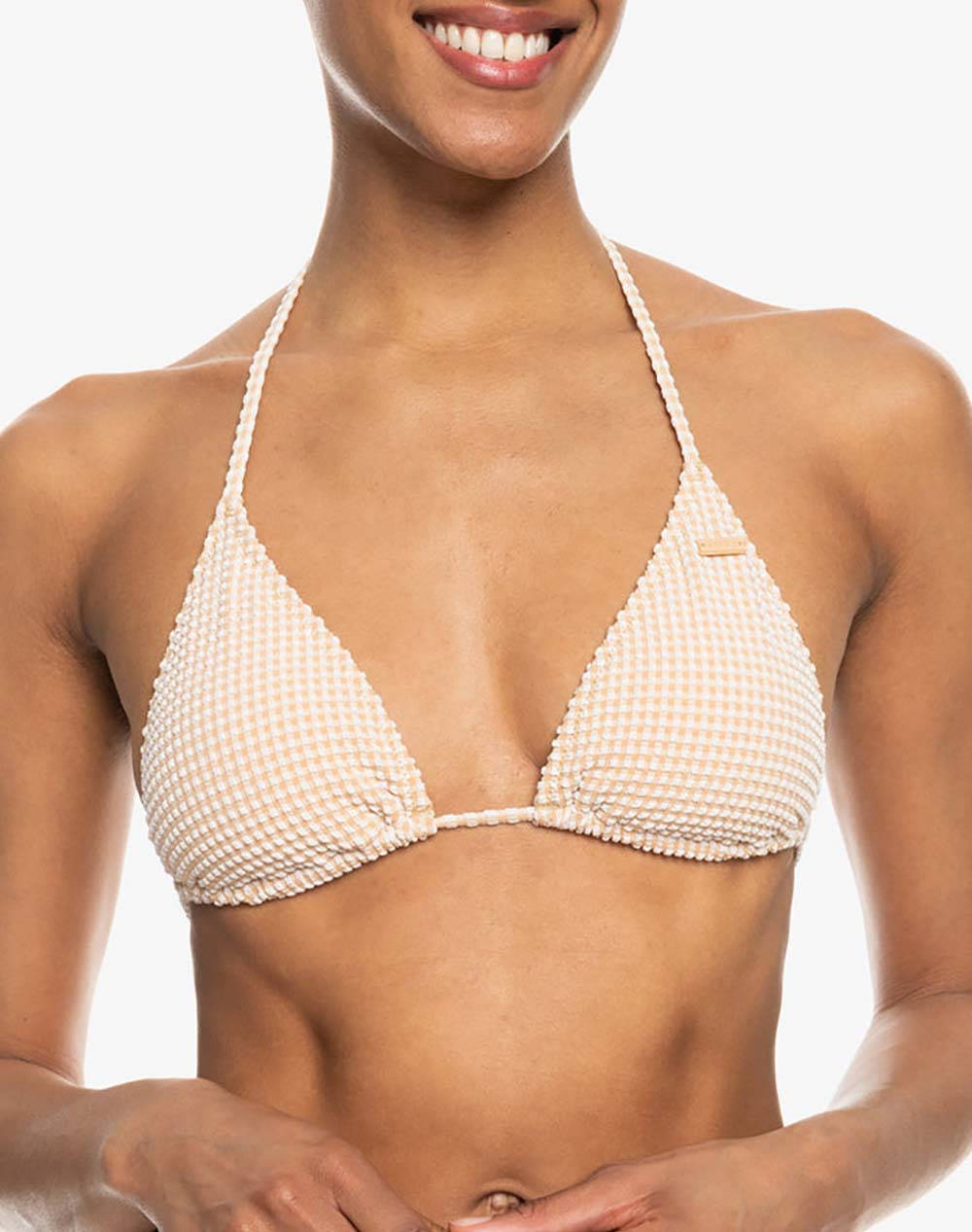 Roxy gingham tiki tri costum de baie de dama