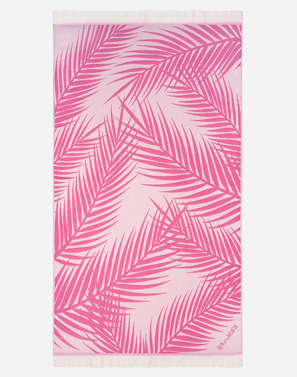 Sun of a beach palm springs bubblegum | feather beach towel (dimensiuni: 95 x 160 cm.)