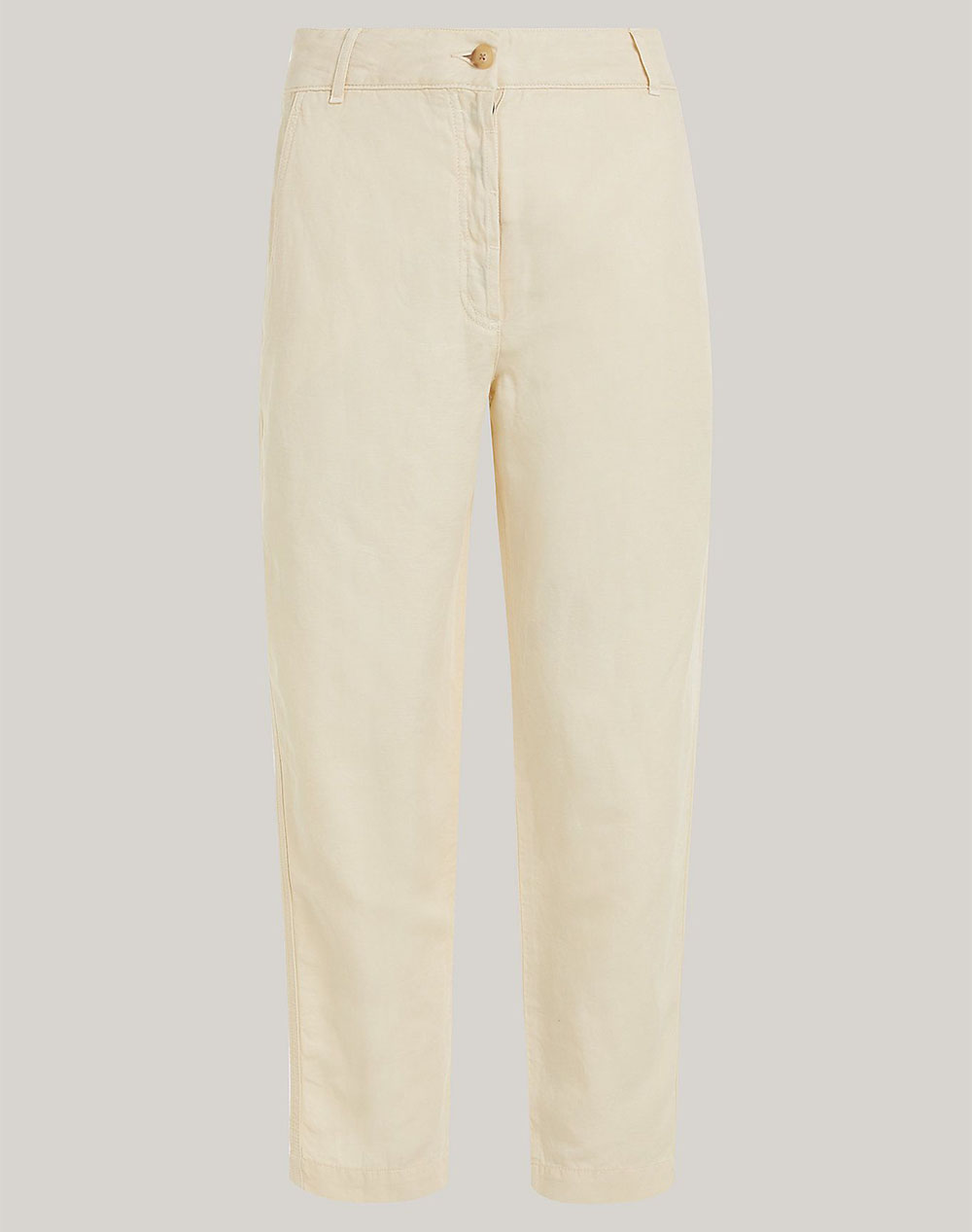 TOMMY HILFIGER COTTON LINEN SLIM STRAIGHT PANT