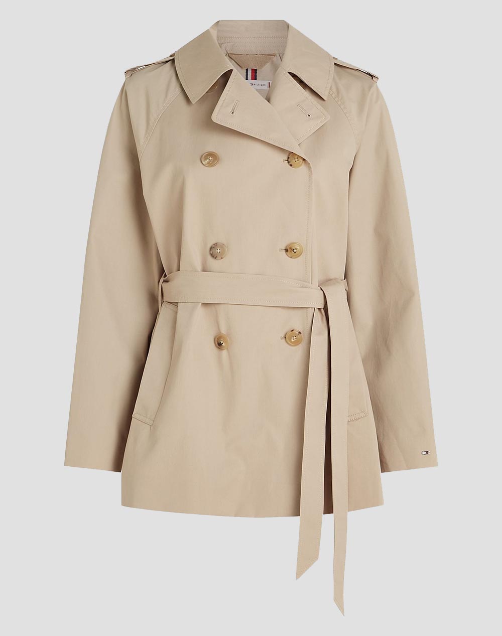 TOMMY HILFIGER COTTON SHORT TRENCH