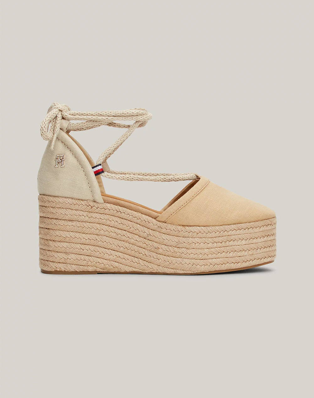 Tommy hilfiger closed toe linen flatform