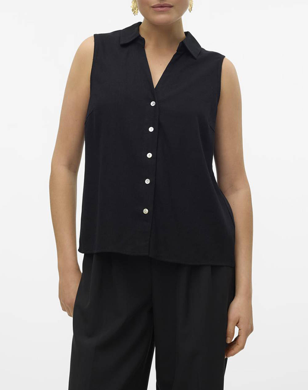 Vero moda vmmymilo sl v-neck shirt wvn ga