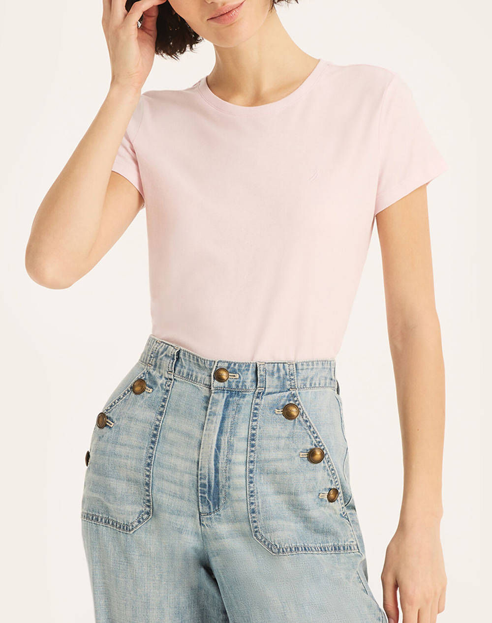 Nautica bluza t-shirt sustainable anchor cotton crew neck tee