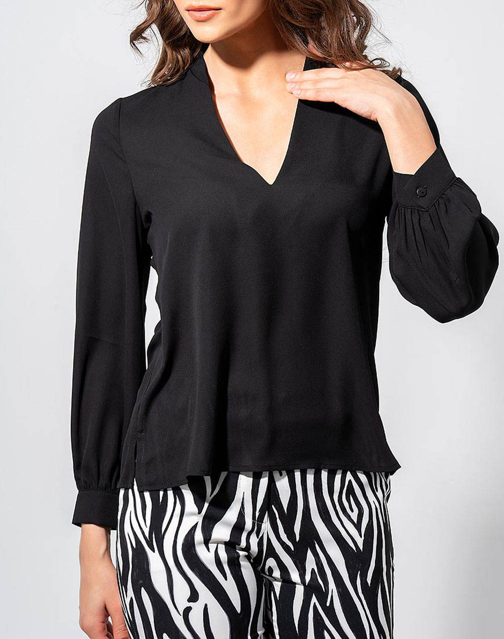 MAKI PHILOSOPHY Bluza cu elastic pe maneca