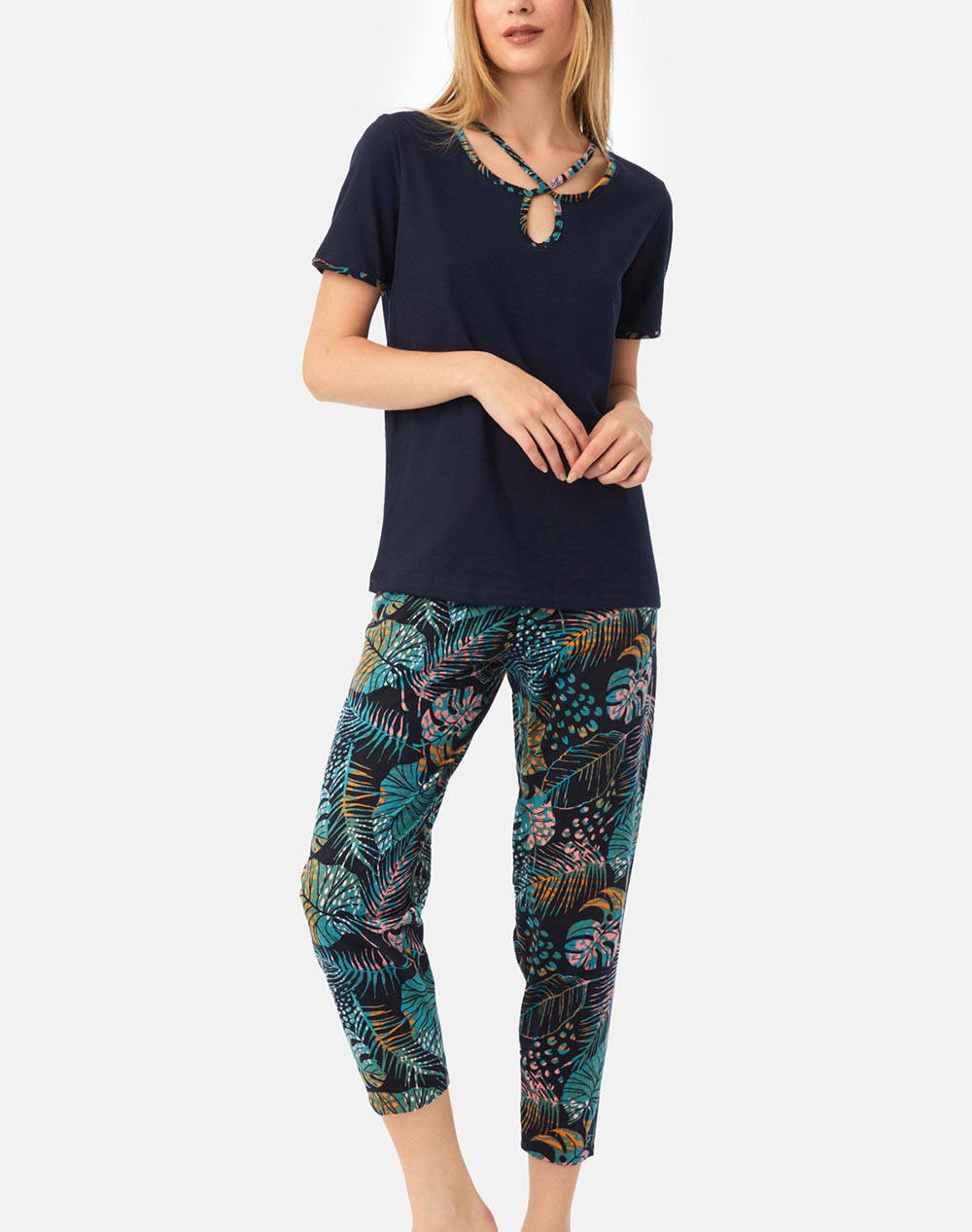 Minerva pijamale de dama palms-zebra s24