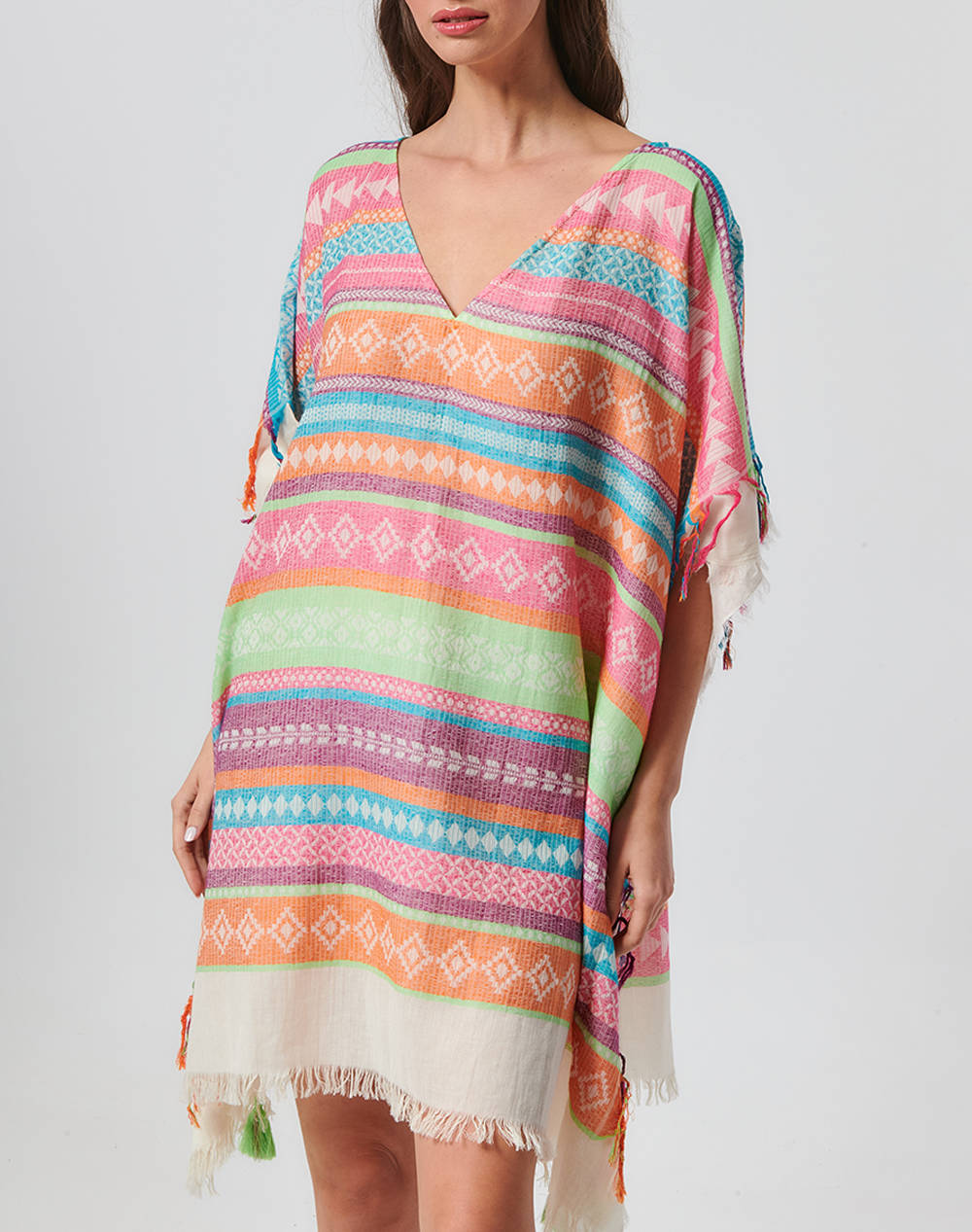 Amor stripped dress with fridges