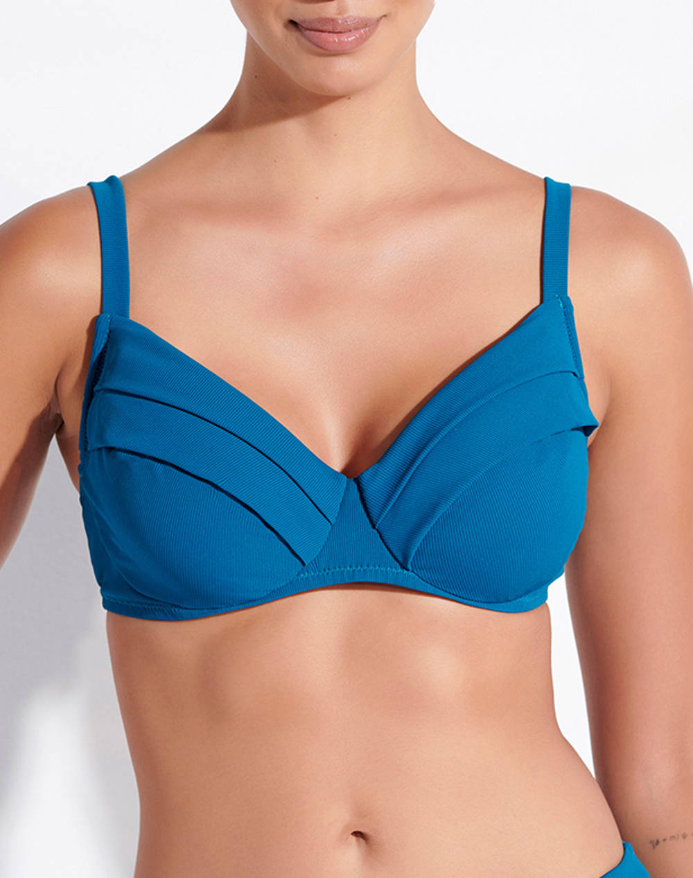 Bilitis costum de baie fara burete cu pliuri