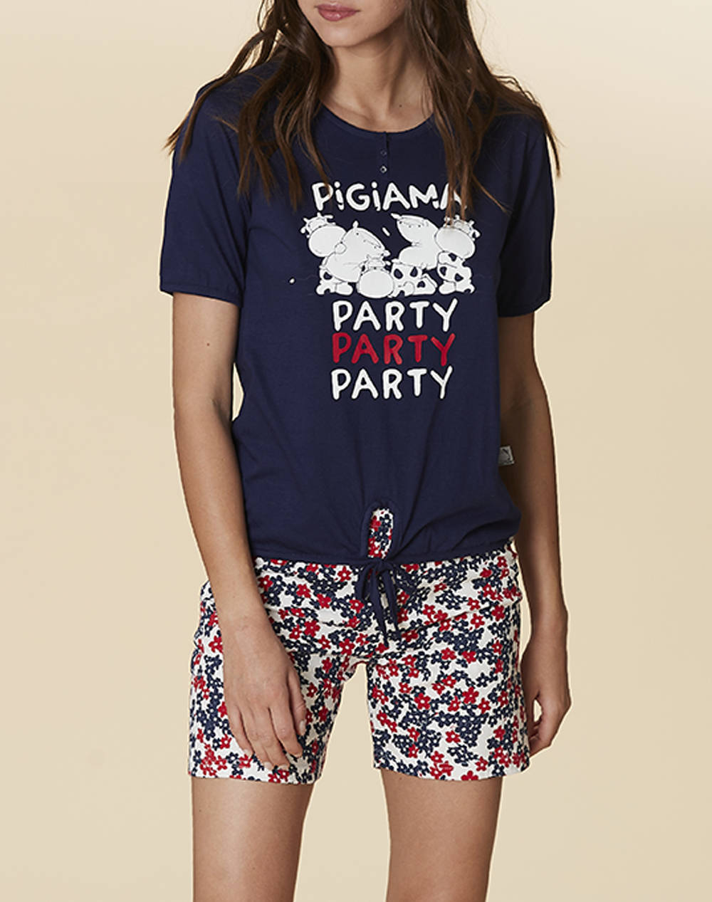 Cottonmania 15608 crazy farm pijamale de dama. pijama party
