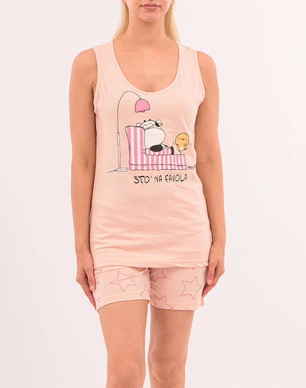 Cottonmania 15697 crazy farm pijamale de dama poltrona