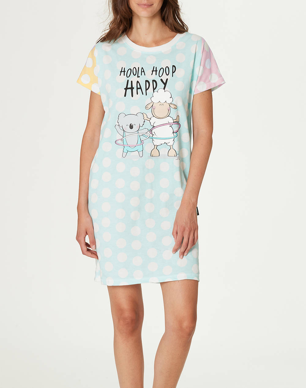 Cottonmania 5640 happy people camasa de noapte de dama hoola hop