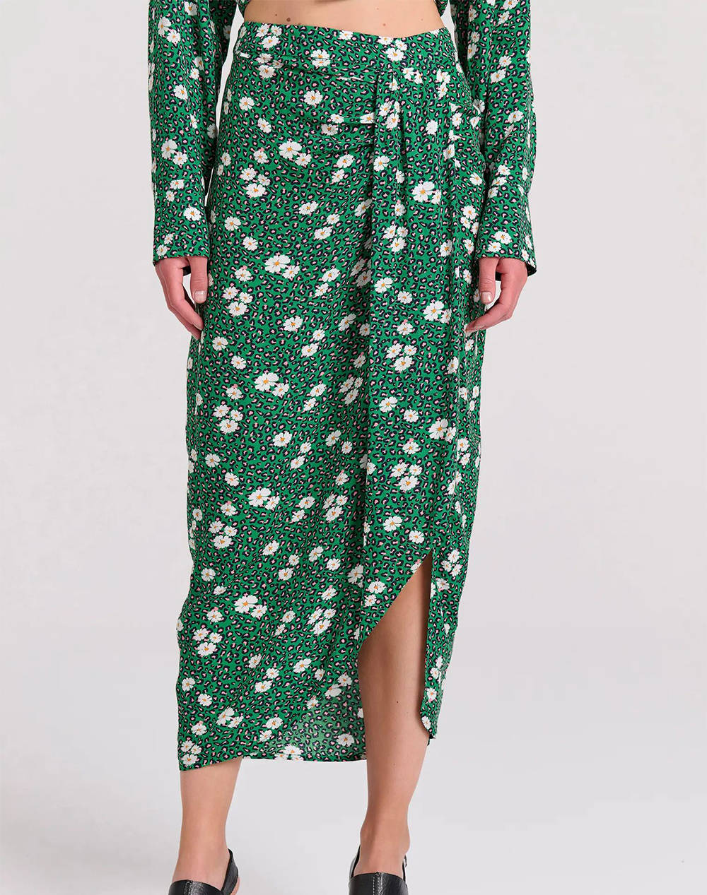 Funky buddha fusta midi cu all over model tiparit