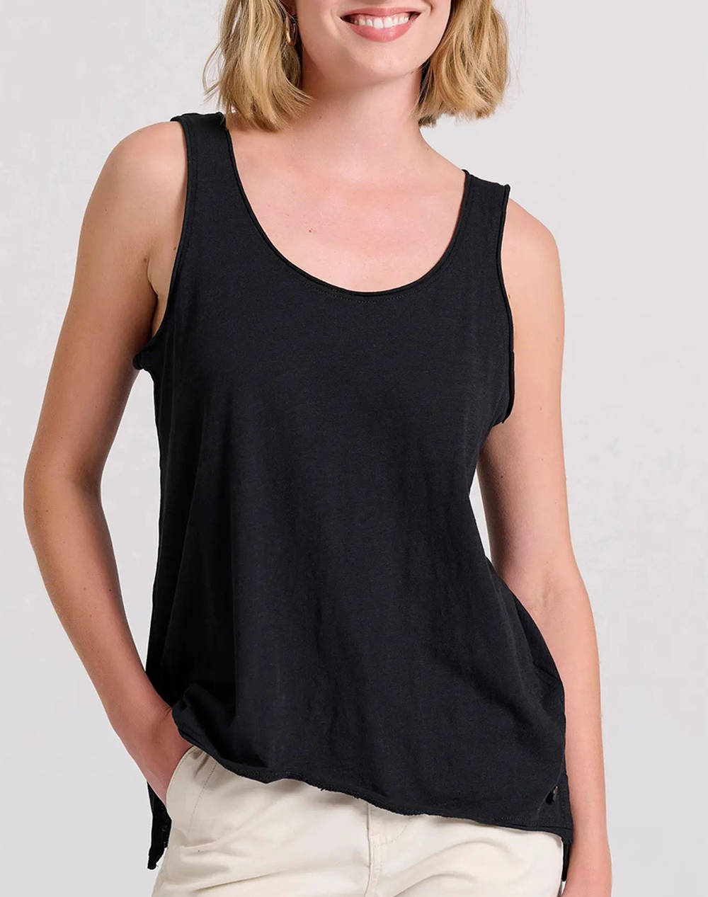 Funky buddha tank top de dama, monocrom - the essentials