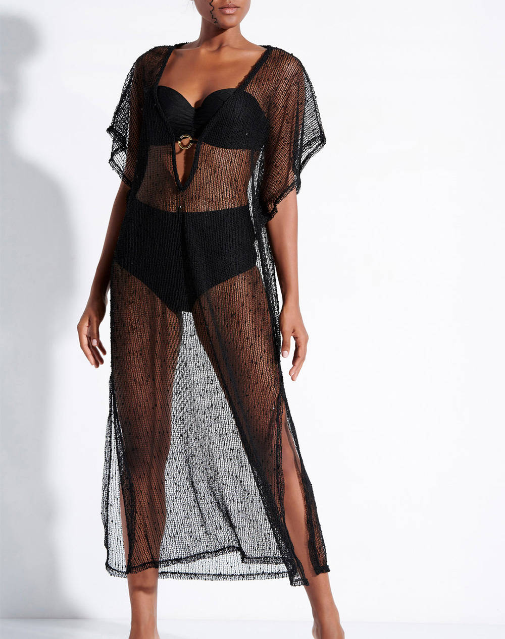 Jeannette caftan maxi cu inel