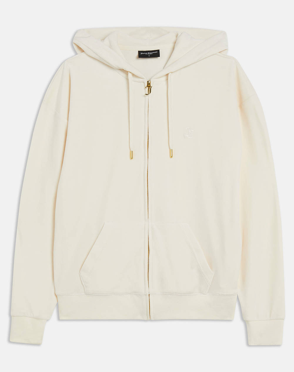 JUICY COUTURE HALAN GOLD OVERSIZED ZIP THRU HOODIE