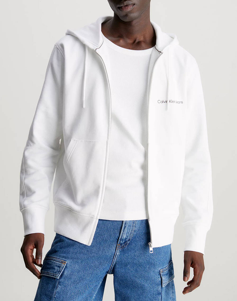 CALVIN KLEIN INSTITUTIONAL ZIP THROUGH HOODIE