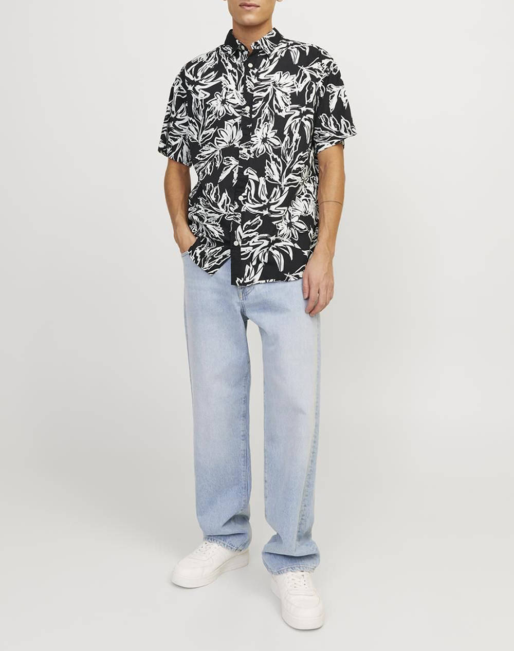 JACK&JONES JORLAFAYETTE AOP SHIRT SS LN