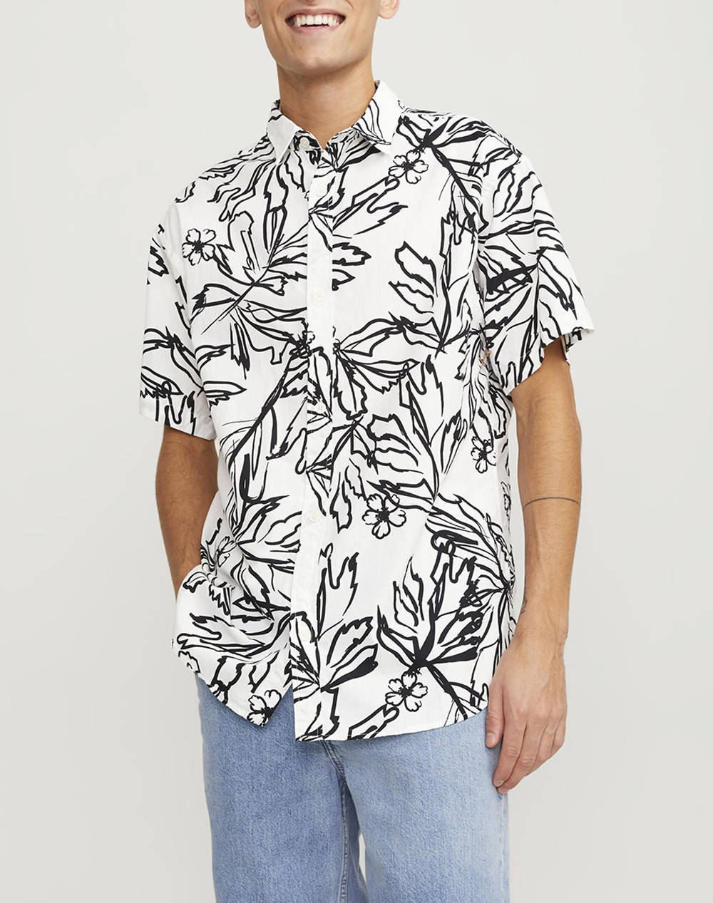 JACK&JONES JORLAFAYETTE AOP SHIRT SS LN