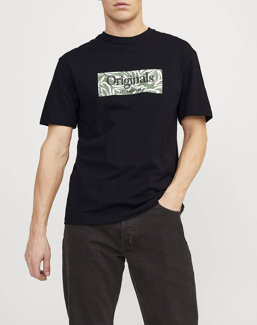 JACK&JONES JORLAFAYETTE BRANDING TEE SS CREW NEC LN