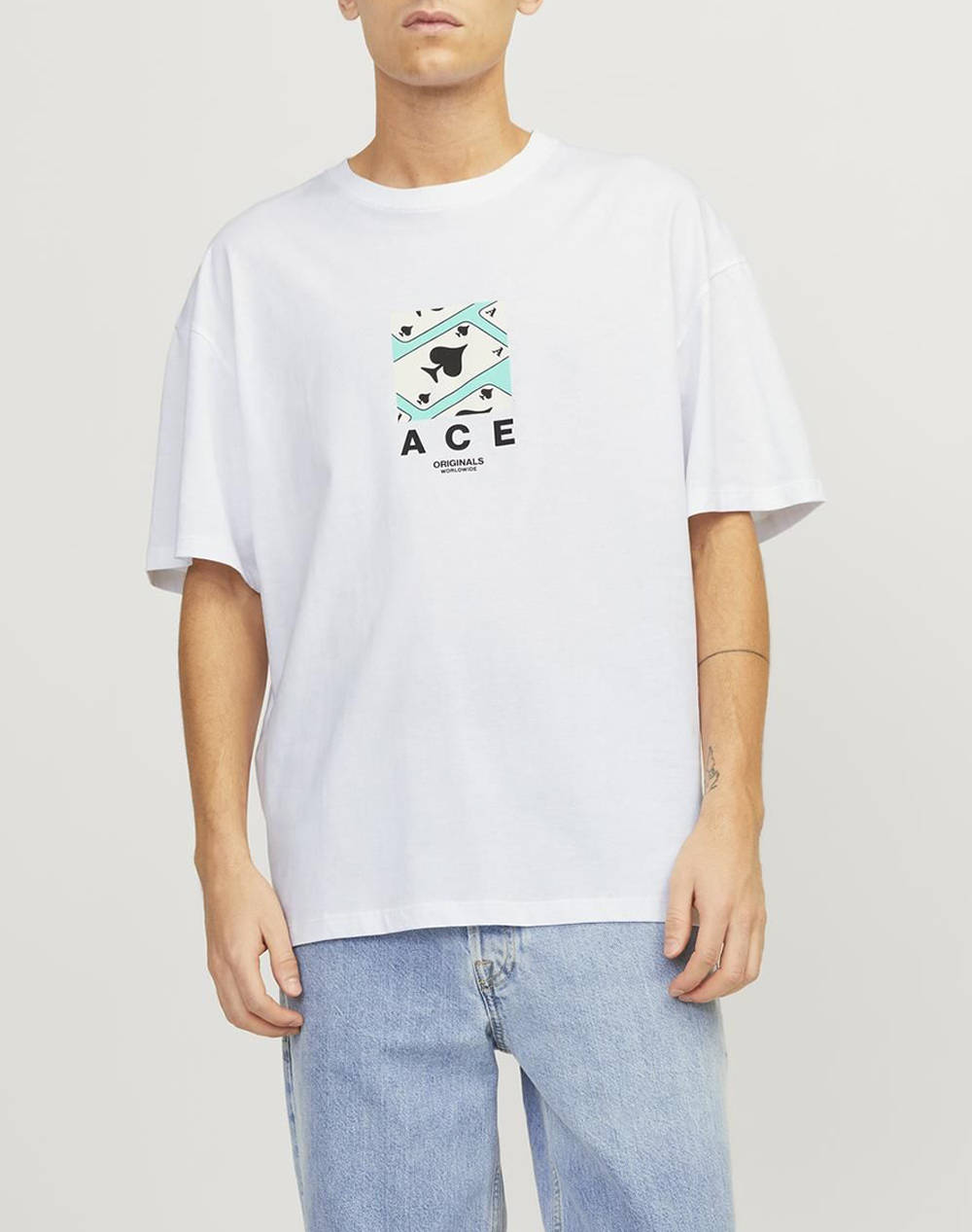 JACK&JONES JORBLOCKPOP TEE SS CREW NECK TG LN