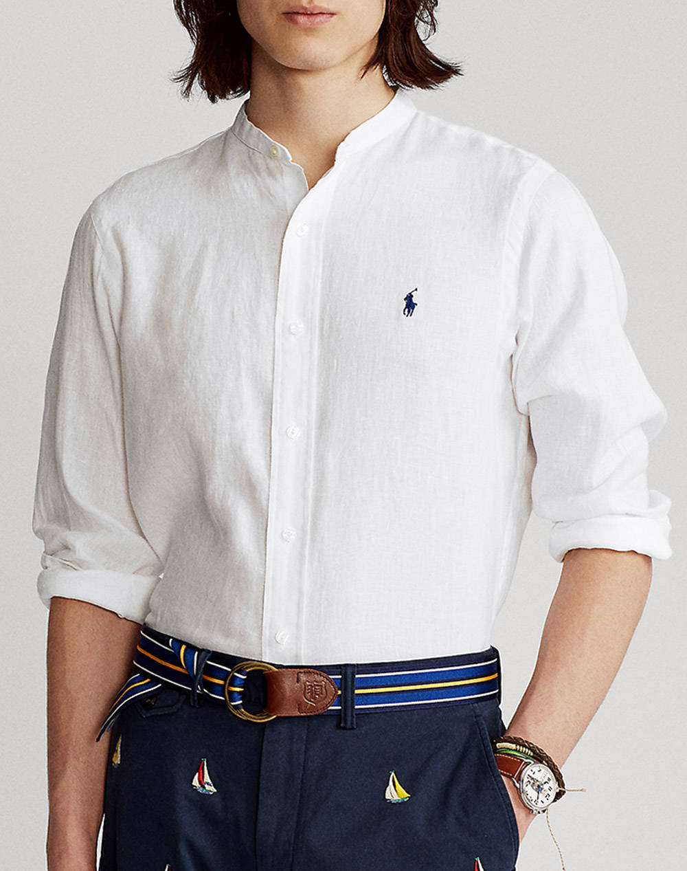 RALPH LAUREN SLPSBBNDPPCS-LONG SLEEVE-SPORT SHIRT