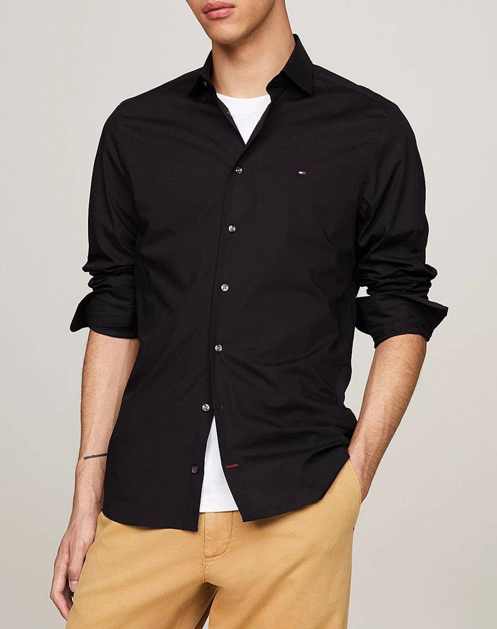 TOMMY HILFIGER CORE CL FLEX POPLIN SF SHIRT