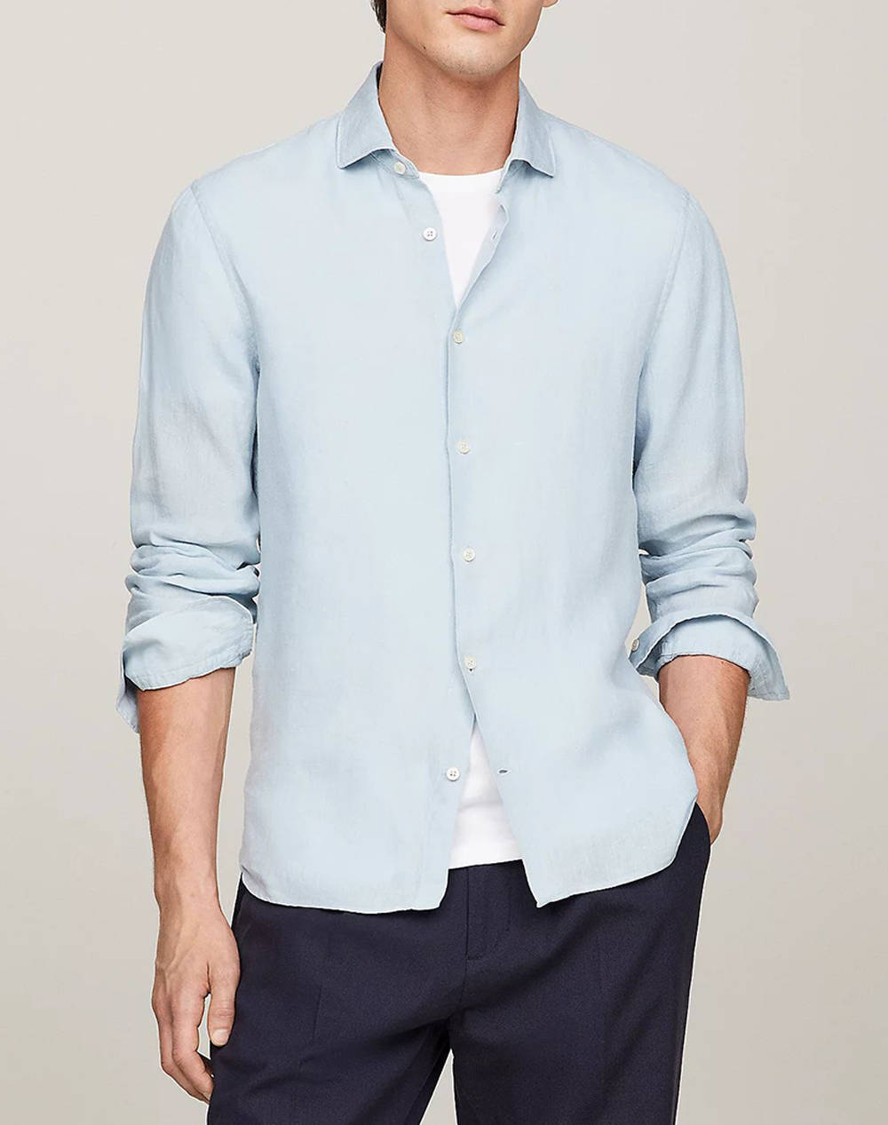 Tommy hilfiger dc gmd linen solid shirt