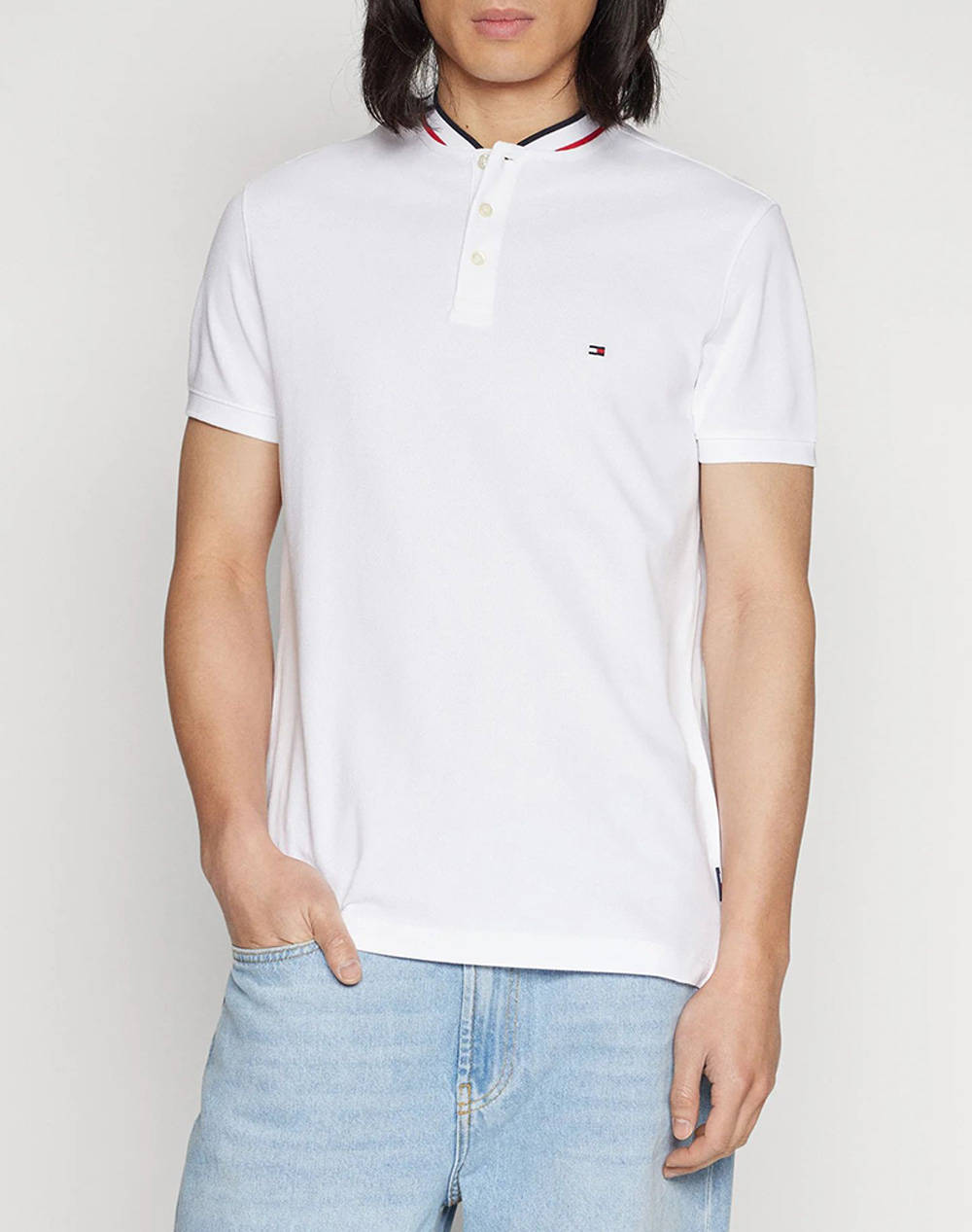 TOMMY HILFIGER MAO RWB TIPPED SLIM POLO