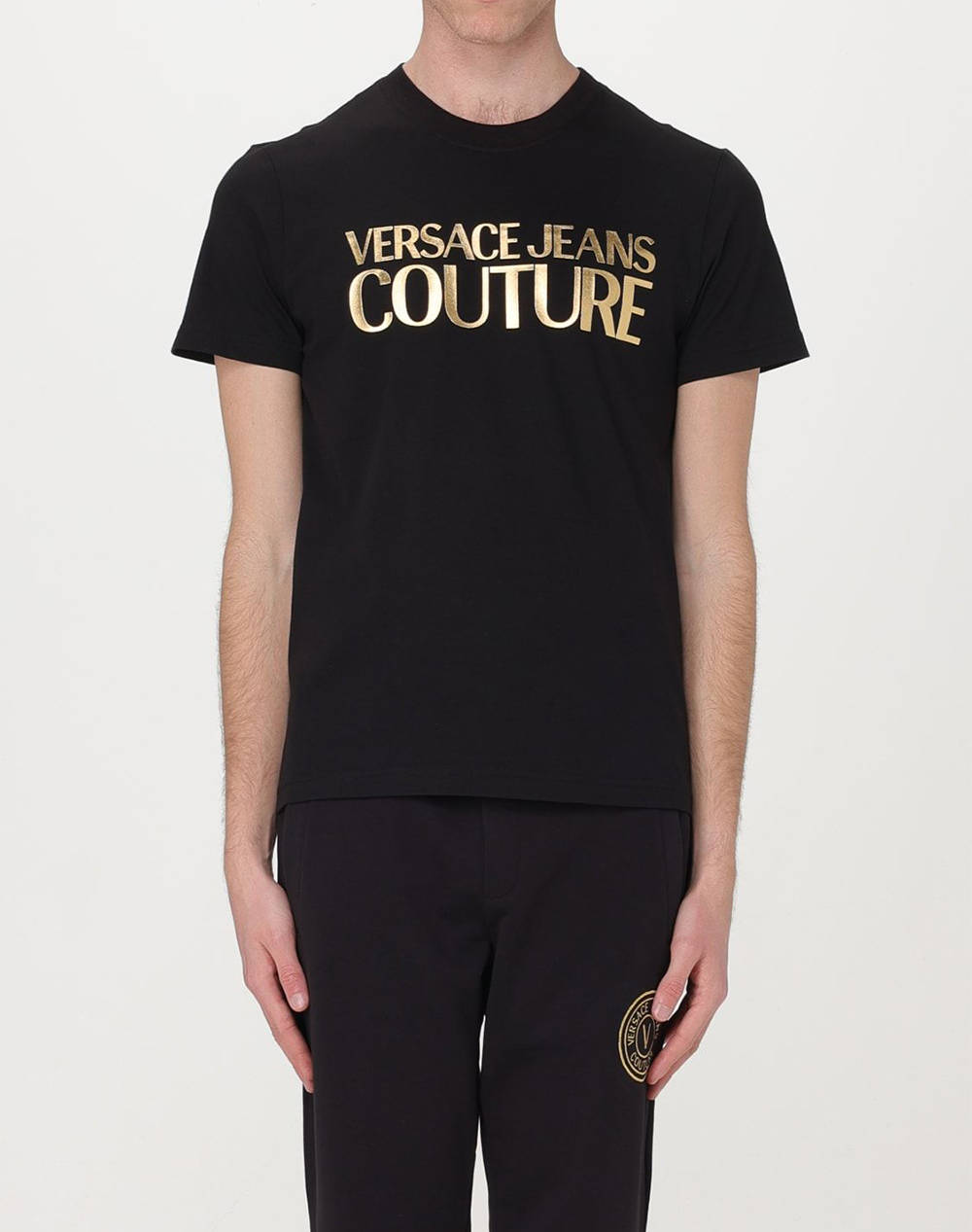 VERSACE JEANS 76GAHT00CJ00T 76UP600 S LOGO THICK FOIL BLUZA DE BARBATI