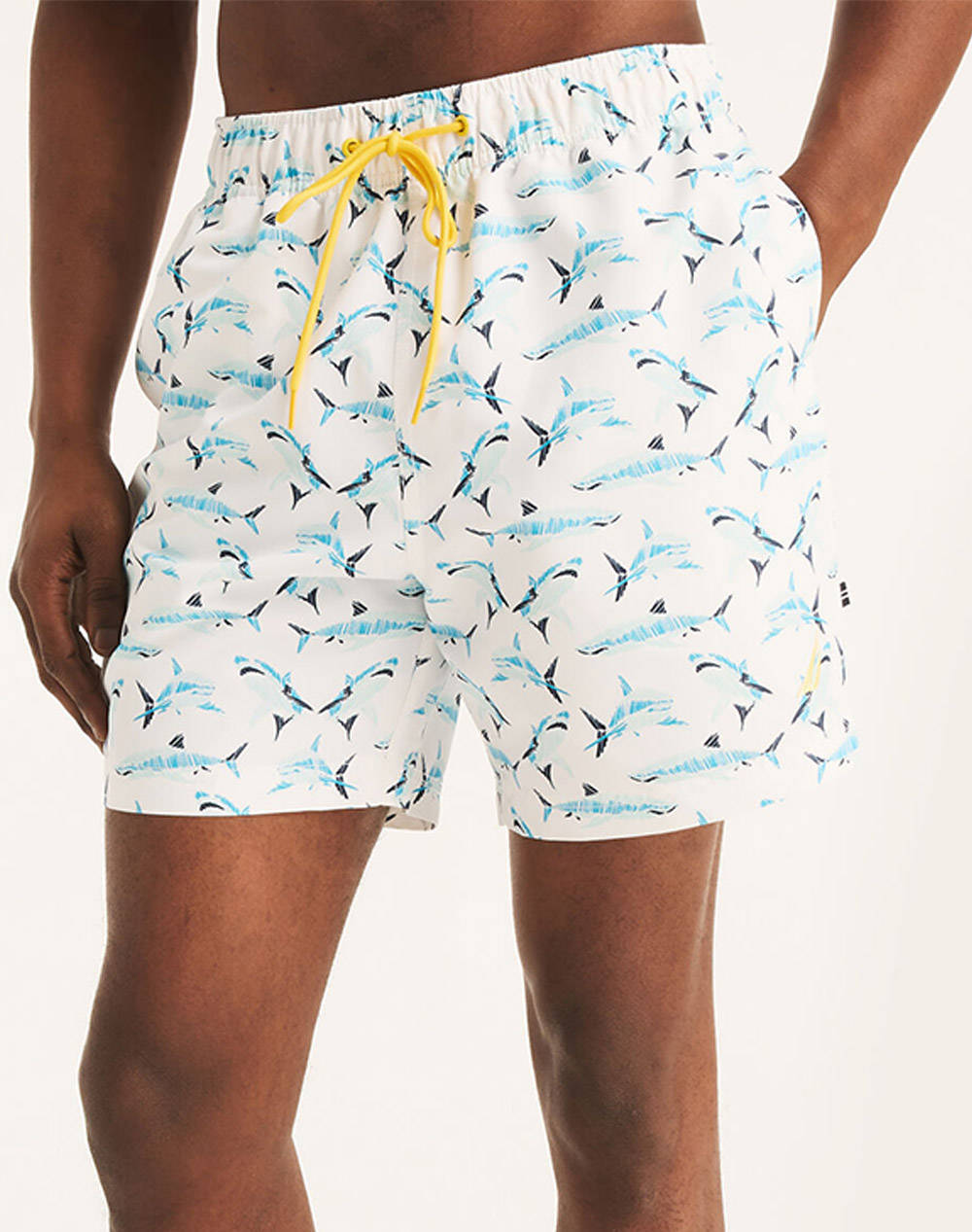 Nautica costum de baie 6 full elastic shark week camo print