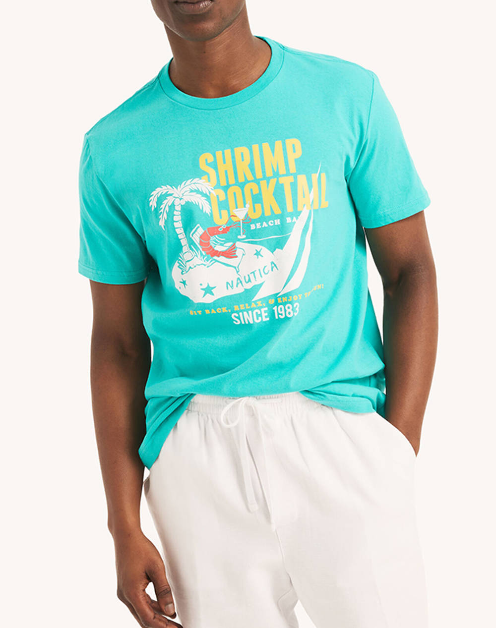 Nautica bluza t-shirt sustainable shrimp cocktail dp