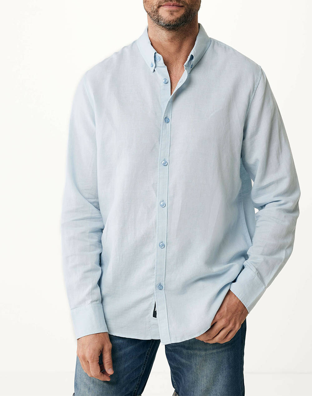 MEXX CALEB Basic linen shirt