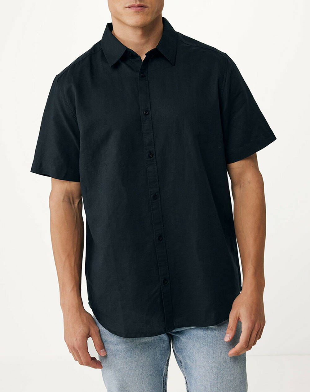 MEXX BRANDON Basic linen short sleeve shirt