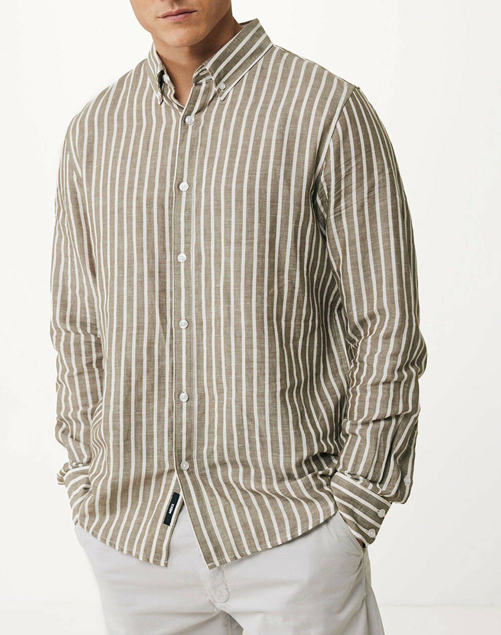 Mexx aiden basic striped linen shirt