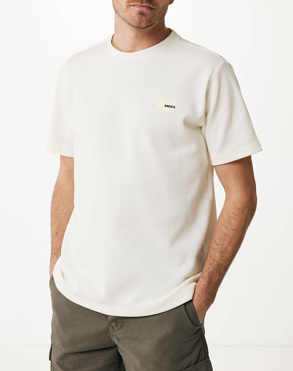 Mexx structured t-shirt with back print ss