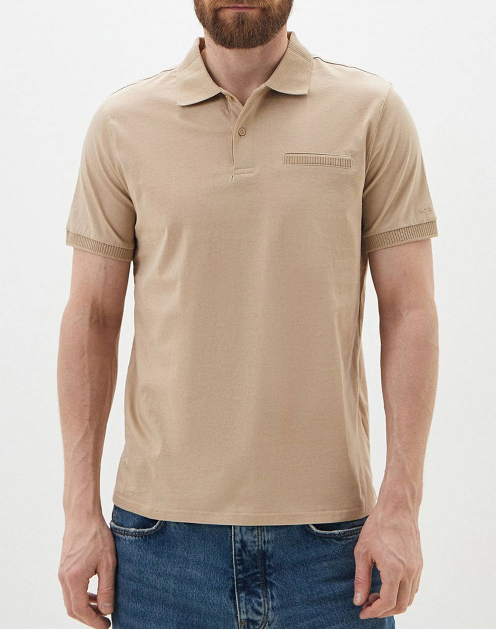 Mexx mercerized polo with chest pocket