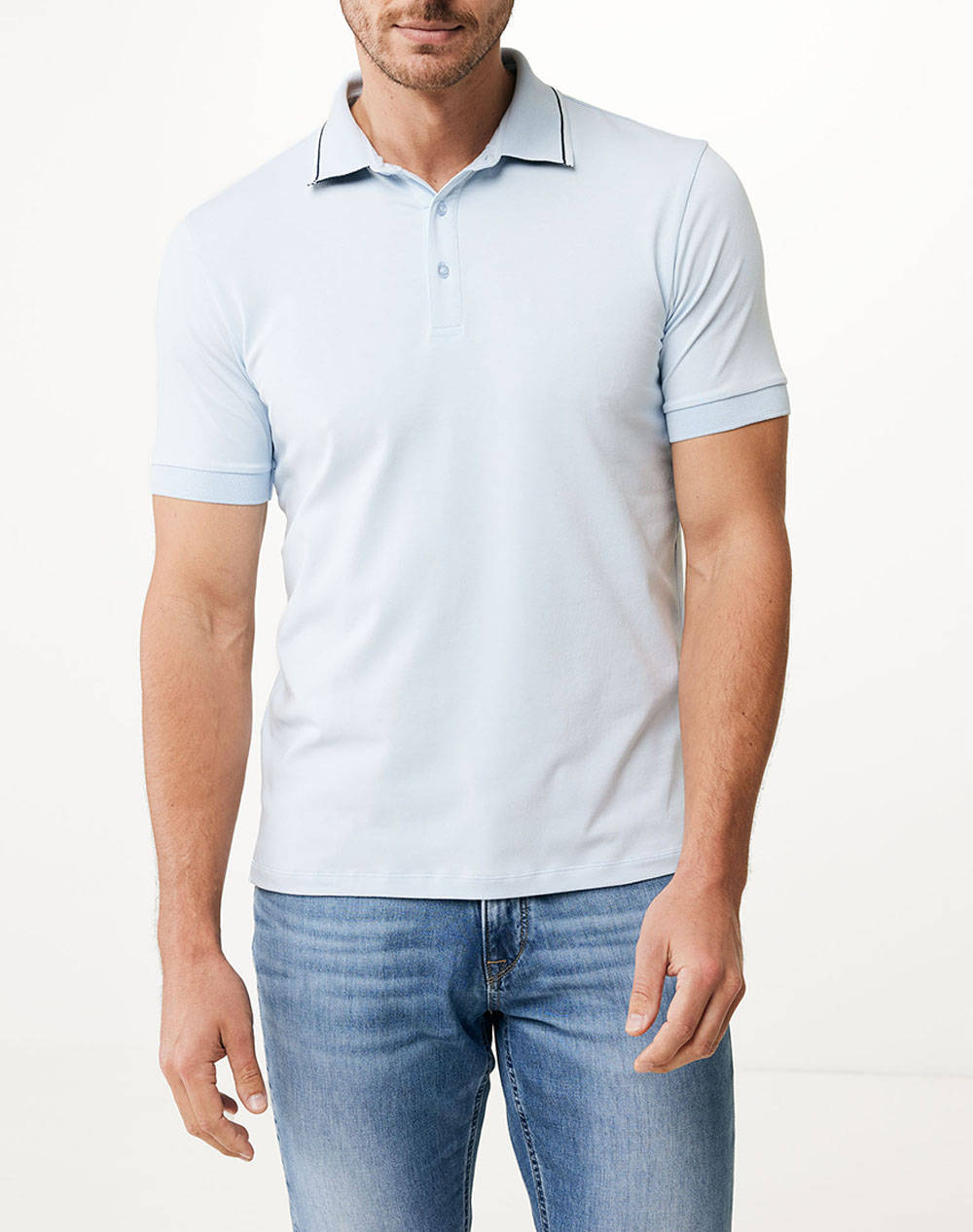 Mexx short sleeve polo with contrast details
