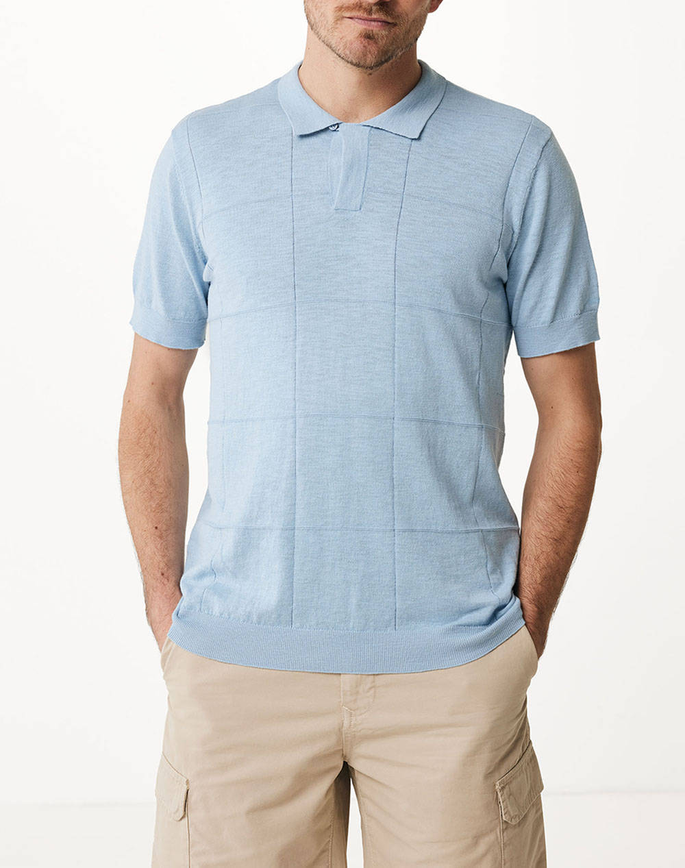 Mexx slub knit polo ss