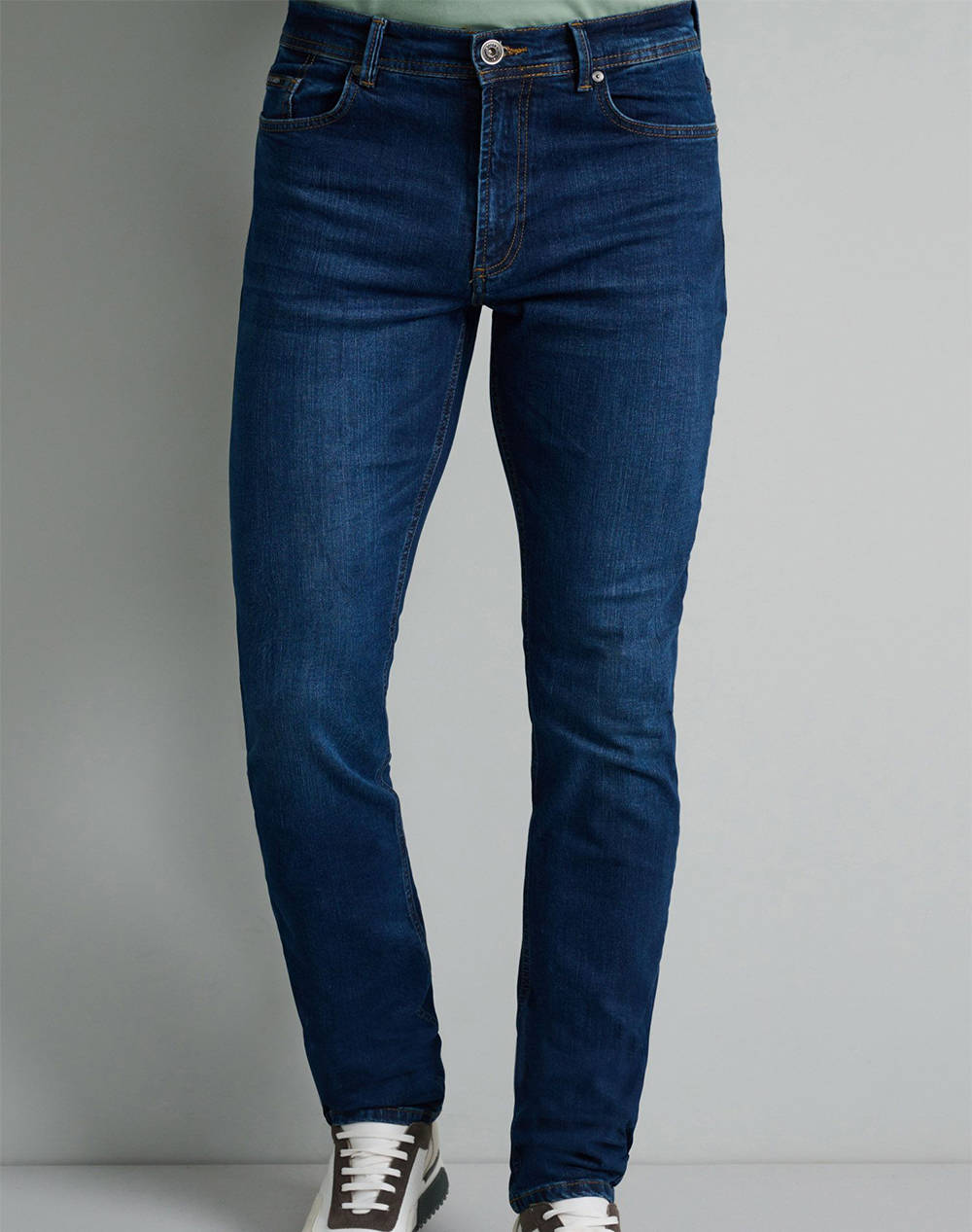 Navy&green pantaloni de blug-normal waist