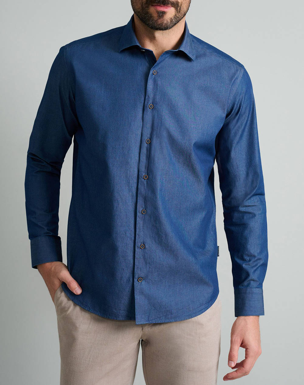 Navy&green camasa-comfort fit