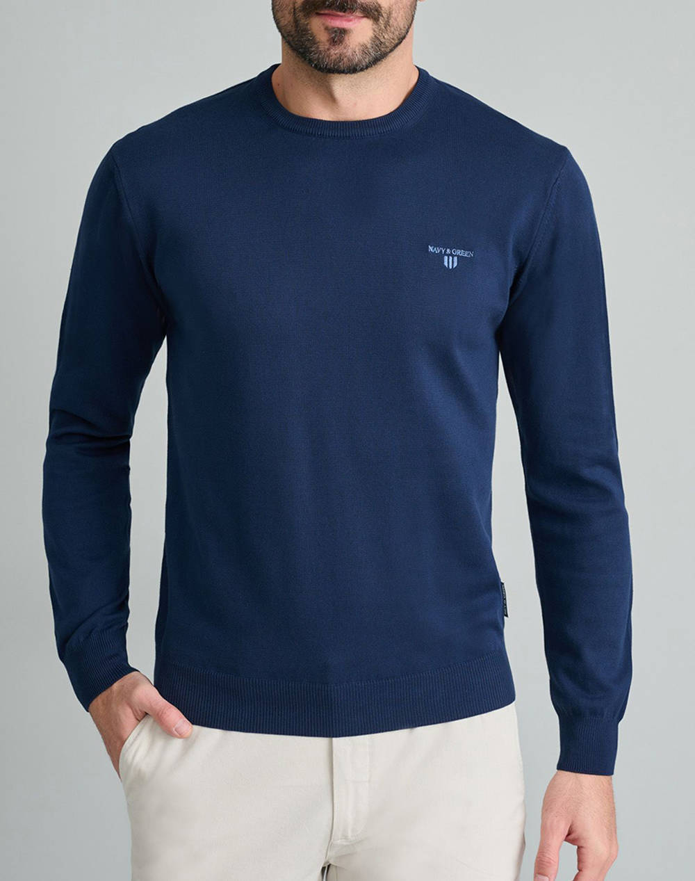 Navy&green bluza tricotata