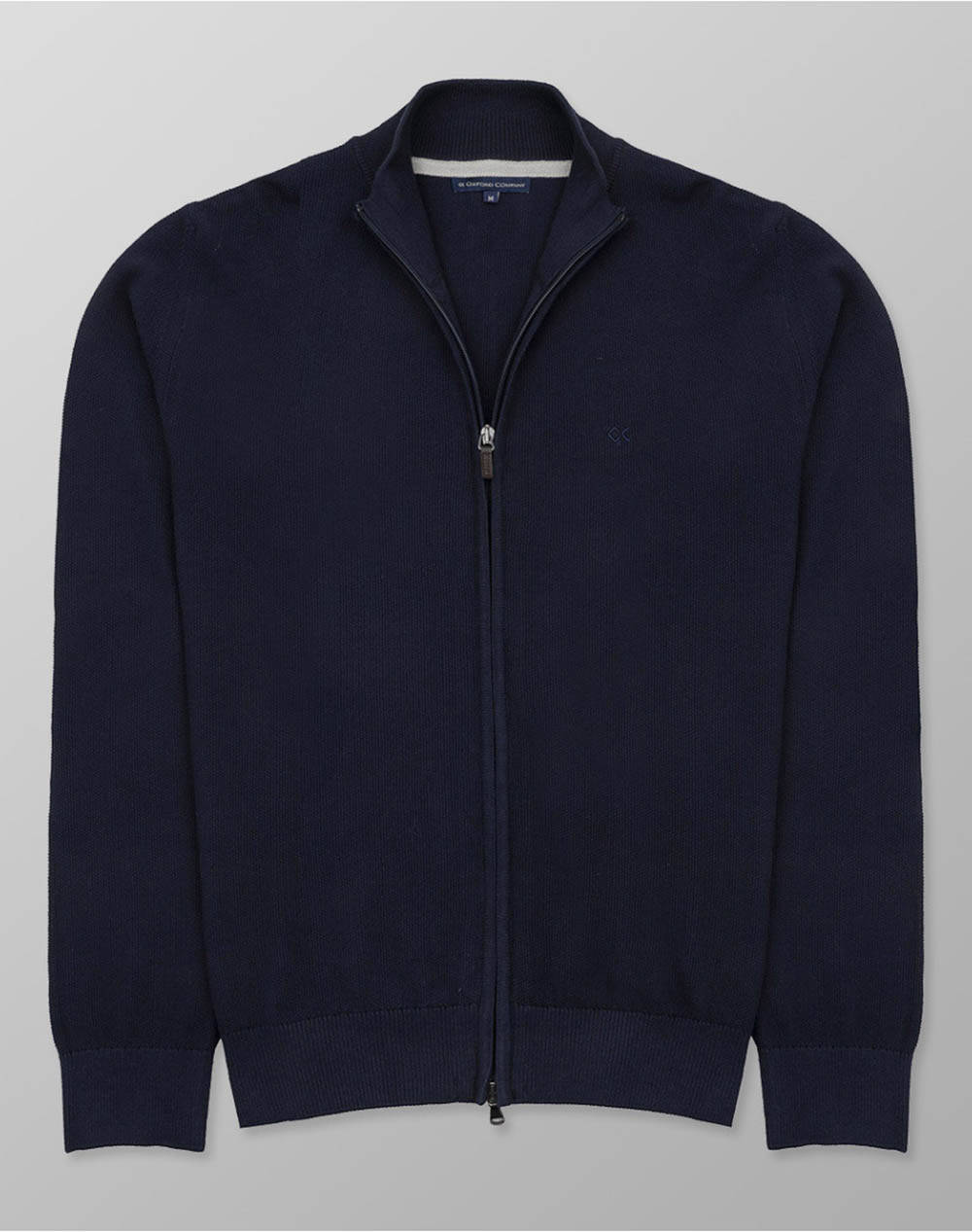Oxford company cardigan zip 100%cotton tricotata