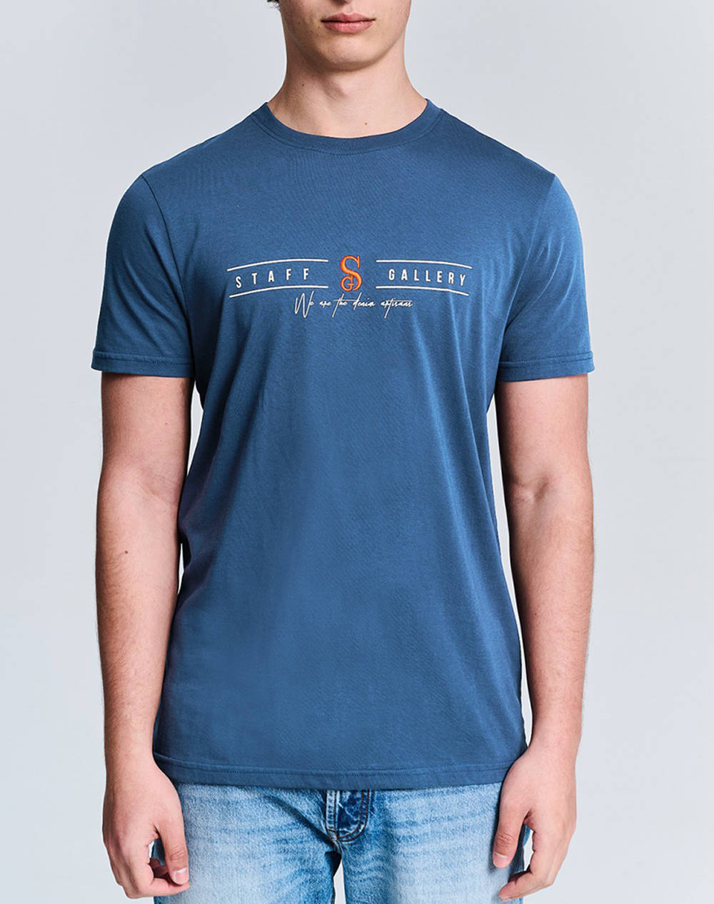 Staff man t-shirt short sleeve 100% co