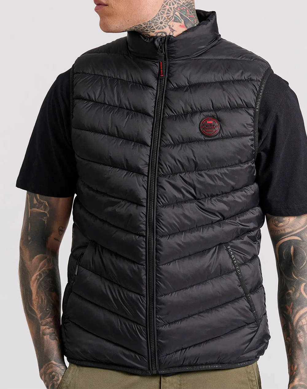 Funky buddha vesta de barbati cu design matlasat