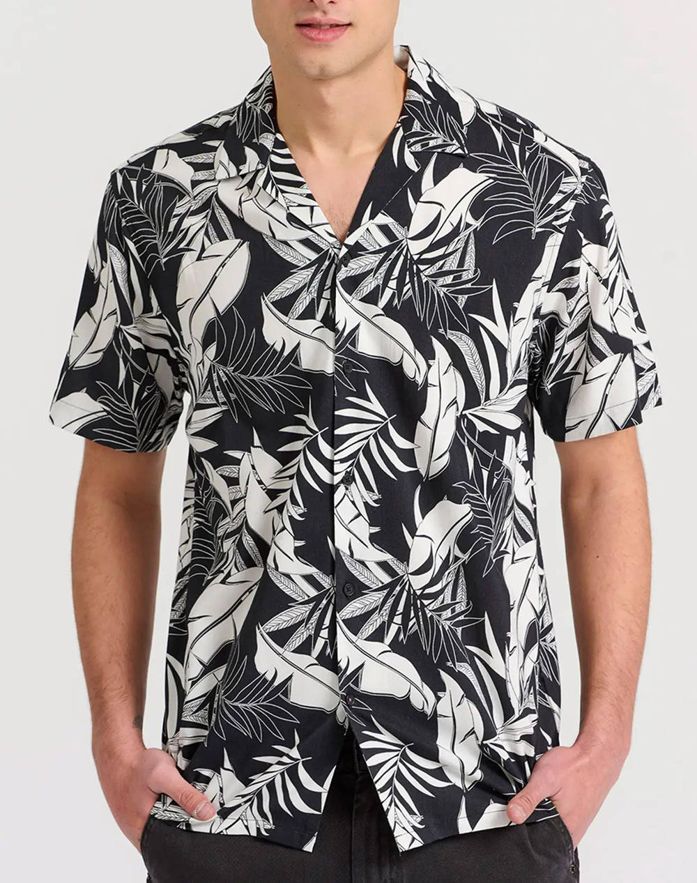 Funky buddha relaxed fit resort camasa cu imprimeu all over
