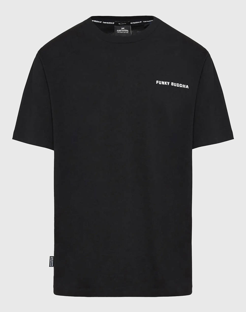Funky buddha relaxed fit t-shirt cu embossed model tiparit in spate