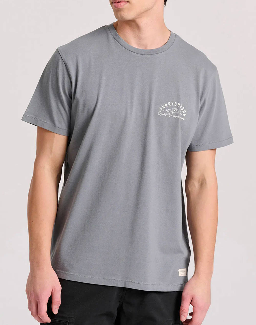Funky buddha t-shirt cu imprimeu retro pe piept