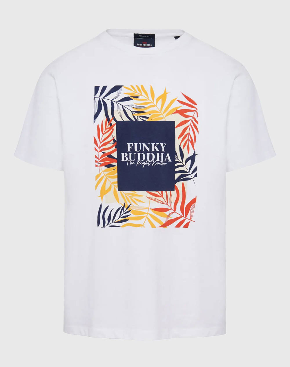 Funky buddha t-shirt cu imprimeu tropical frame
