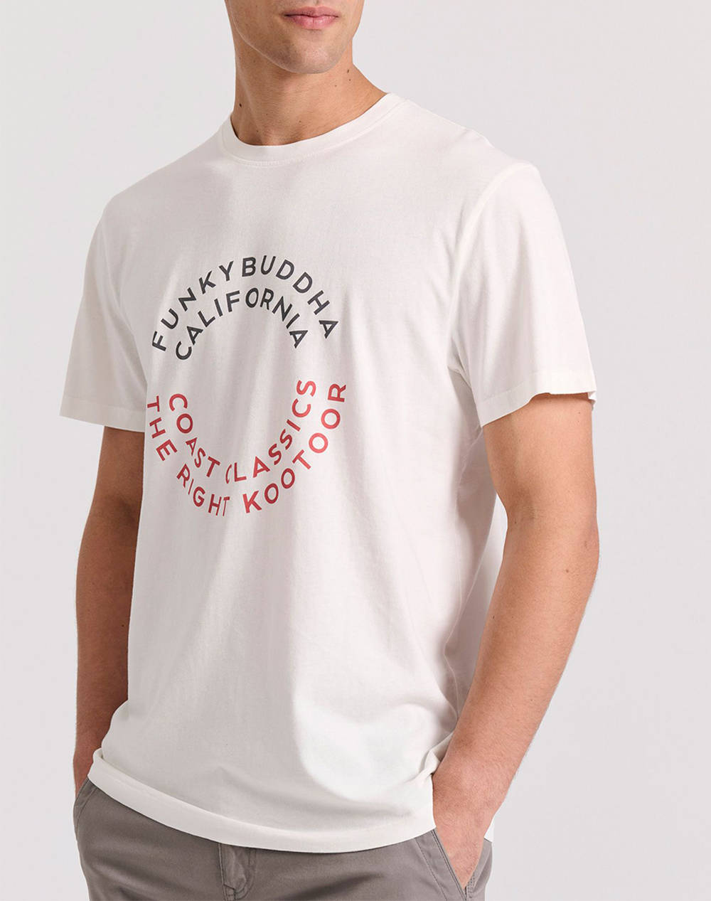 Funky buddha t-shirt cu text artwork model tiparit pe piept