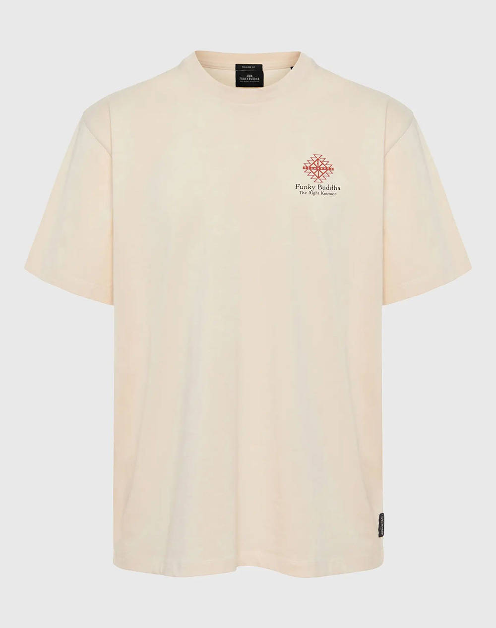 Funky buddha relaxed fit t-shirt cu imprimeu abstract din bumbac organic