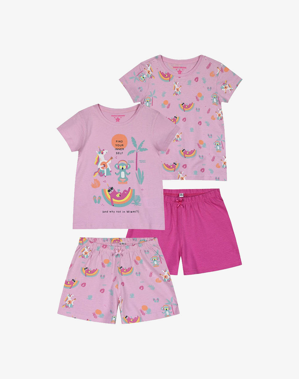 Energiers pijamale fetite (set 2 piese)